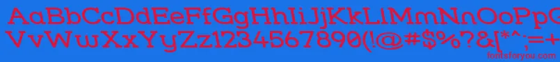 Strslwr Font – Red Fonts on Blue Background