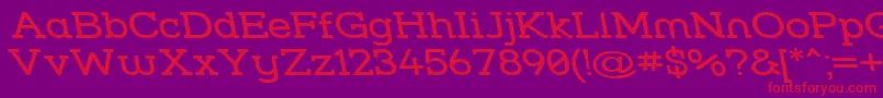 Strslwr Font – Red Fonts on Purple Background