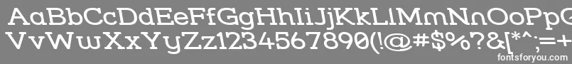 フォントStrslwr – 灰色の背景に白い文字