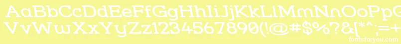 Strslwr Font – White Fonts on Yellow Background