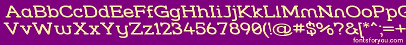 Strslwr Font – Yellow Fonts on Purple Background