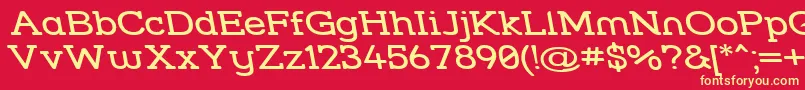 Strslwr Font – Yellow Fonts on Red Background
