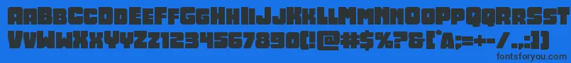 Opusmundiexpand Font – Black Fonts on Blue Background