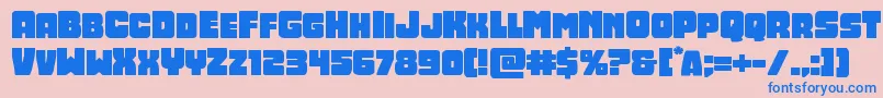 Opusmundiexpand Font – Blue Fonts on Pink Background