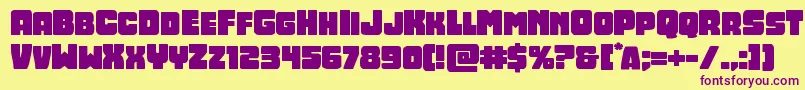 Opusmundiexpand Font – Purple Fonts on Yellow Background