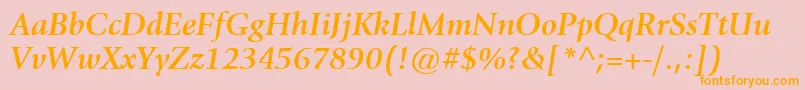 ItcGiovanniLtBoldItalic Font – Orange Fonts on Pink Background