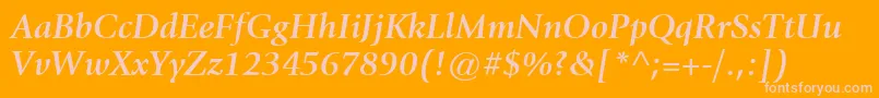 ItcGiovanniLtBoldItalic Font – Pink Fonts on Orange Background