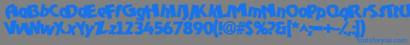 Omega Boldo Rocko Font – Blue Fonts on Gray Background