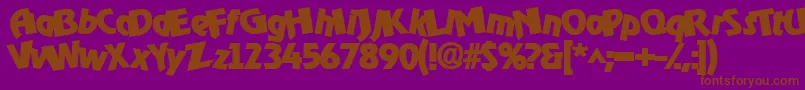 Omega Boldo Rocko Font – Brown Fonts on Purple Background