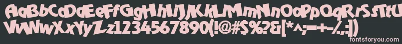 Omega Boldo Rocko Font – Pink Fonts on Black Background
