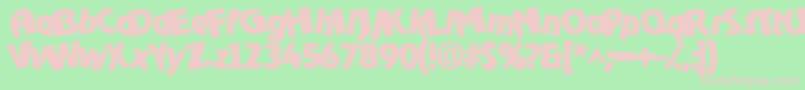 Omega Boldo Rocko Font – Pink Fonts on Green Background