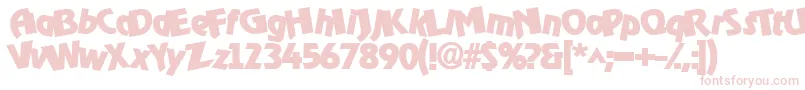 Omega Boldo Rocko Font – Pink Fonts on White Background