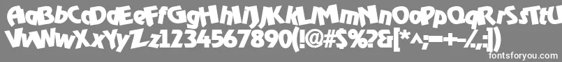Omega Boldo Rocko Font – White Fonts on Gray Background