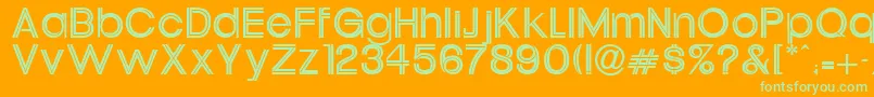 Tatum Font – Green Fonts on Orange Background