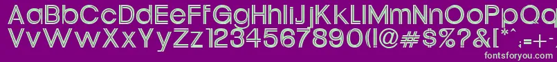 Tatum Font – Green Fonts on Purple Background