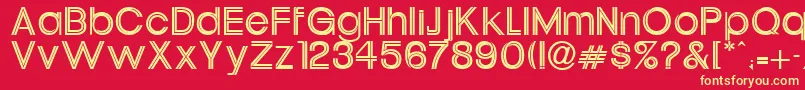 Tatum Font – Yellow Fonts on Red Background