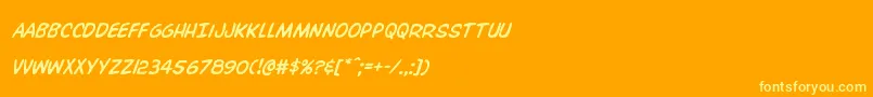 Overstreetbibleital Font – Yellow Fonts on Orange Background