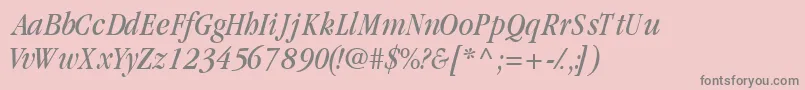 More about GaramondcondsskItalic Font GaramondcondsskItalic Font – Gray Fonts on Pink Background