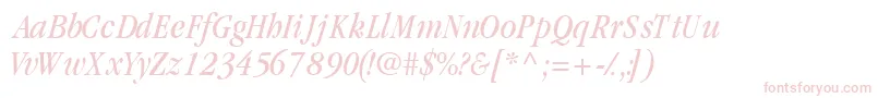 GaramondcondsskItalic Font – Pink Fonts on White Background