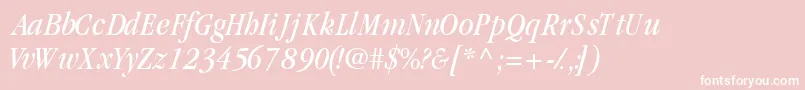 GaramondcondsskItalic Font – White Fonts on Pink Background
