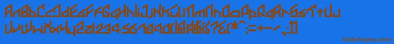 Шрифт Ikkoue – коричневые шрифты на синем фоне