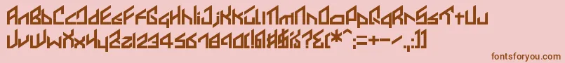 Ikkoue Font – Brown Fonts on Pink Background