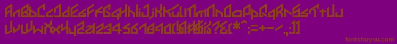 Шрифт Ikkoue – коричневые шрифты на фиолетовом фоне