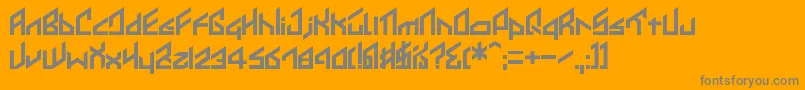 フォントIkkoue – オレンジの背景に灰色の文字