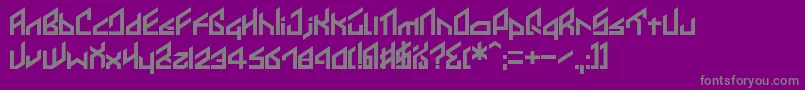 フォントIkkoue – 紫の背景に灰色の文字