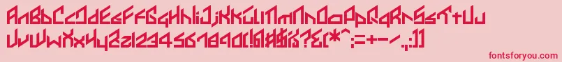 Ikkoue-fontti – punaiset fontit vaaleanpunaisella taustalla