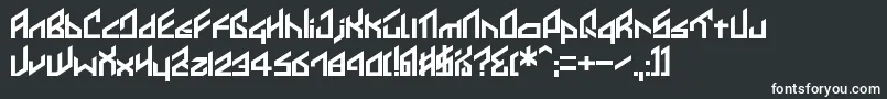 フォントIkkoue – 黒い背景に白い文字