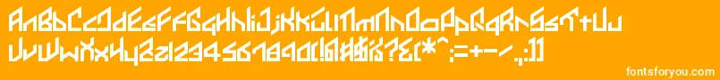 フォントIkkoue – オレンジの背景に白い文字