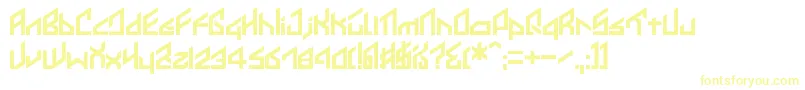 Ikkoue Font – Yellow Fonts on White Background