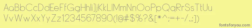 DyelineLight Font – Gray Fonts on Yellow Background