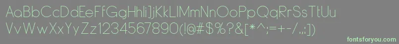 Шрифт DyelineLight – зелёные шрифты на сером фоне