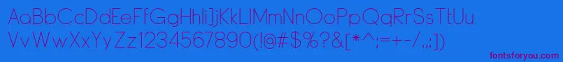Подробнее о шрифте DyelineLight Шрифт DyelineLight – фиолетовые шрифты на синем фоне
