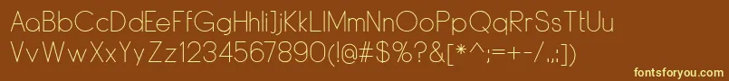 Шрифт DyelineLight – жёлтые шрифты на коричневом фоне