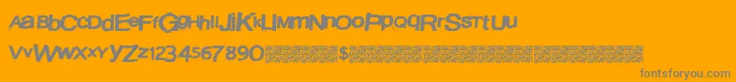 Austinlights Font – Gray Fonts on Orange Background