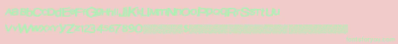 Austinlights Font – Green Fonts on Pink Background