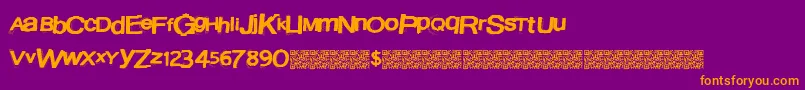 Austinlights Font – Orange Fonts on Purple Background