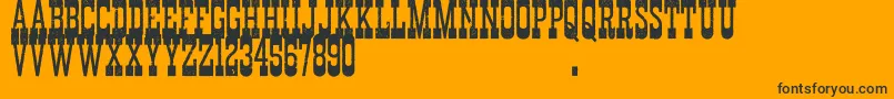 Police DurangoWesternErodedDemo – polices noires sur fond orange