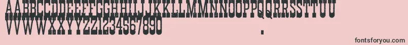 DurangoWesternErodedDemo-Schriftart – Schwarze Schriften auf rosa Hintergrund