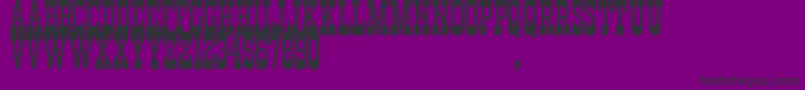 DurangoWesternErodedDemo-Schriftart – Schwarze Schriften auf violettem Hintergrund