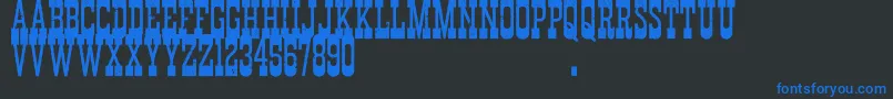 Weitere Informationen zur DurangoWesternErodedDemo-Schriftart DurangoWesternErodedDemo-Schriftart – Blaue Schriften auf schwarzem Hintergrund