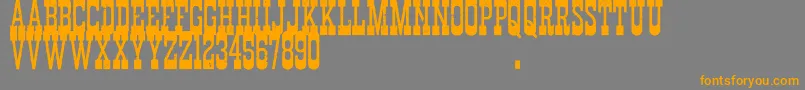 DurangoWesternErodedDemo Font – Orange Fonts on Gray Background