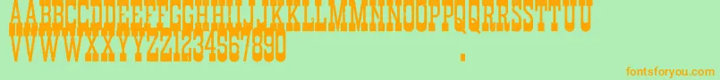 DurangoWesternErodedDemo Font – Orange Fonts on Green Background