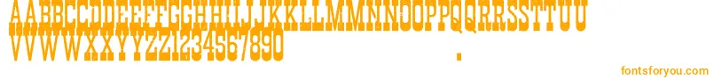 Police DurangoWesternErodedDemo – polices orange sur fond blanc
