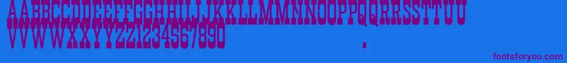 DurangoWesternErodedDemo Font – Purple Fonts on Blue Background