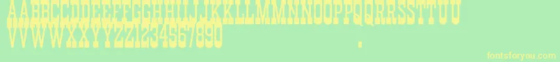 DurangoWesternErodedDemo Font – Yellow Fonts on Green Background