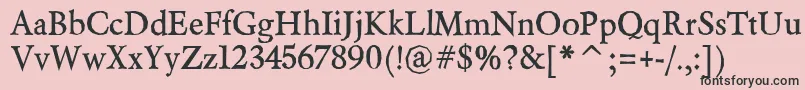 BeryliumBold Font – Black Fonts on Pink Background